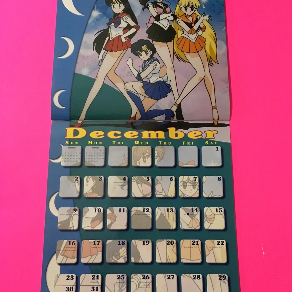 Sailor Moon Calendar 2001 Great Condition